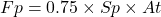 \[Fp = 0.75 \times Sp \times At\]